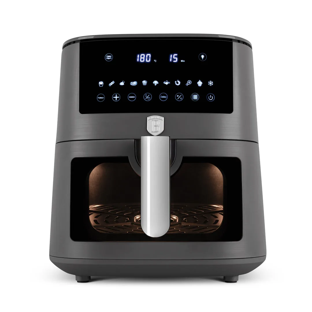 Airfryer cu Ecran Digital și Fereastră Vizibilă (8 L), Antracit