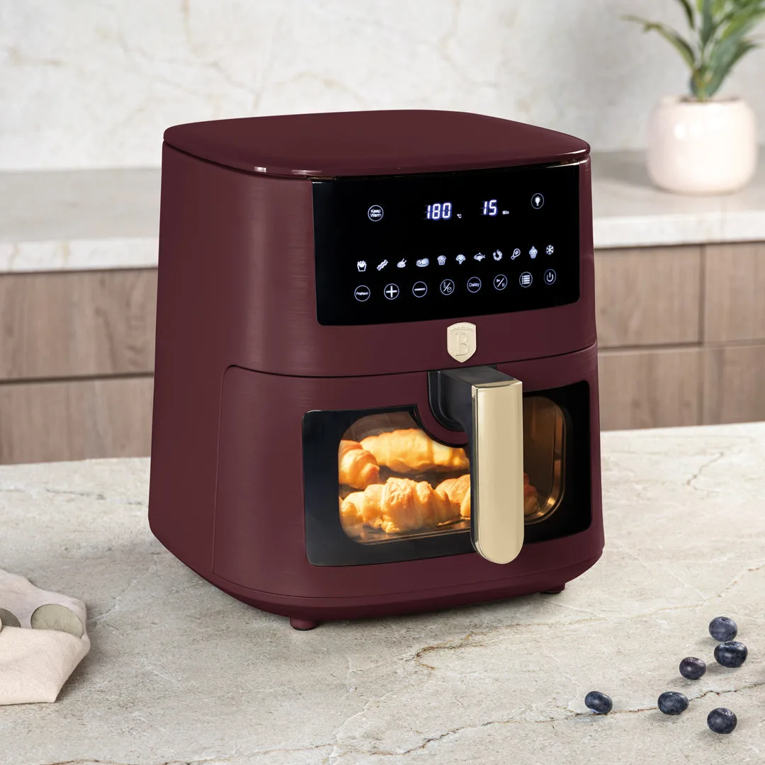 Airfryer cu Ecran Digital și Fereastră Vizibilă (8 L), Bordeaux — 5