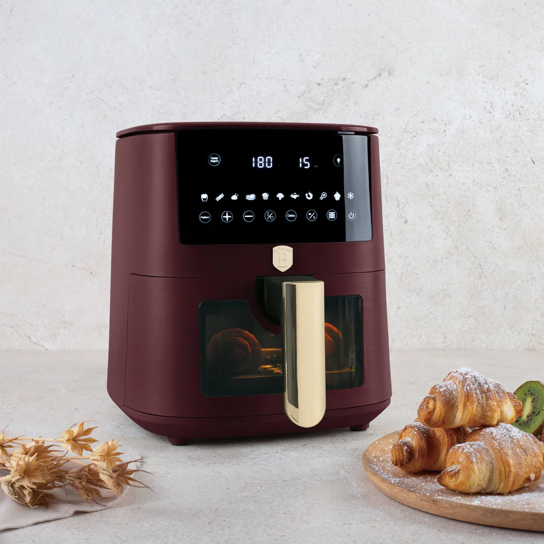 Airfryer cu Ecran Digital și Fereastră Vizibilă (8 L), Negru Mat — 3
