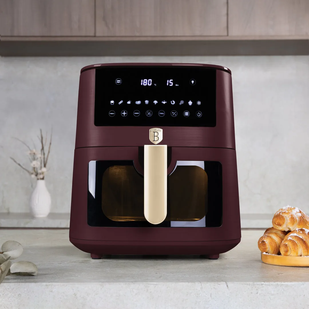 Airfryer cu Ecran Digital și Fereastră Vizibilă (8 L), Negru Mat — 4