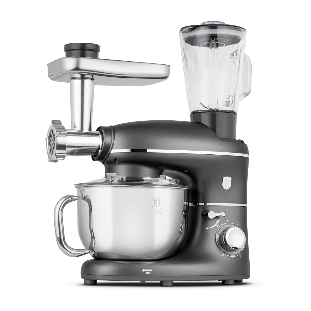 Mixer Multifuncțional 4 în 1 cu Bol din Inox (5,5 L), Antracit