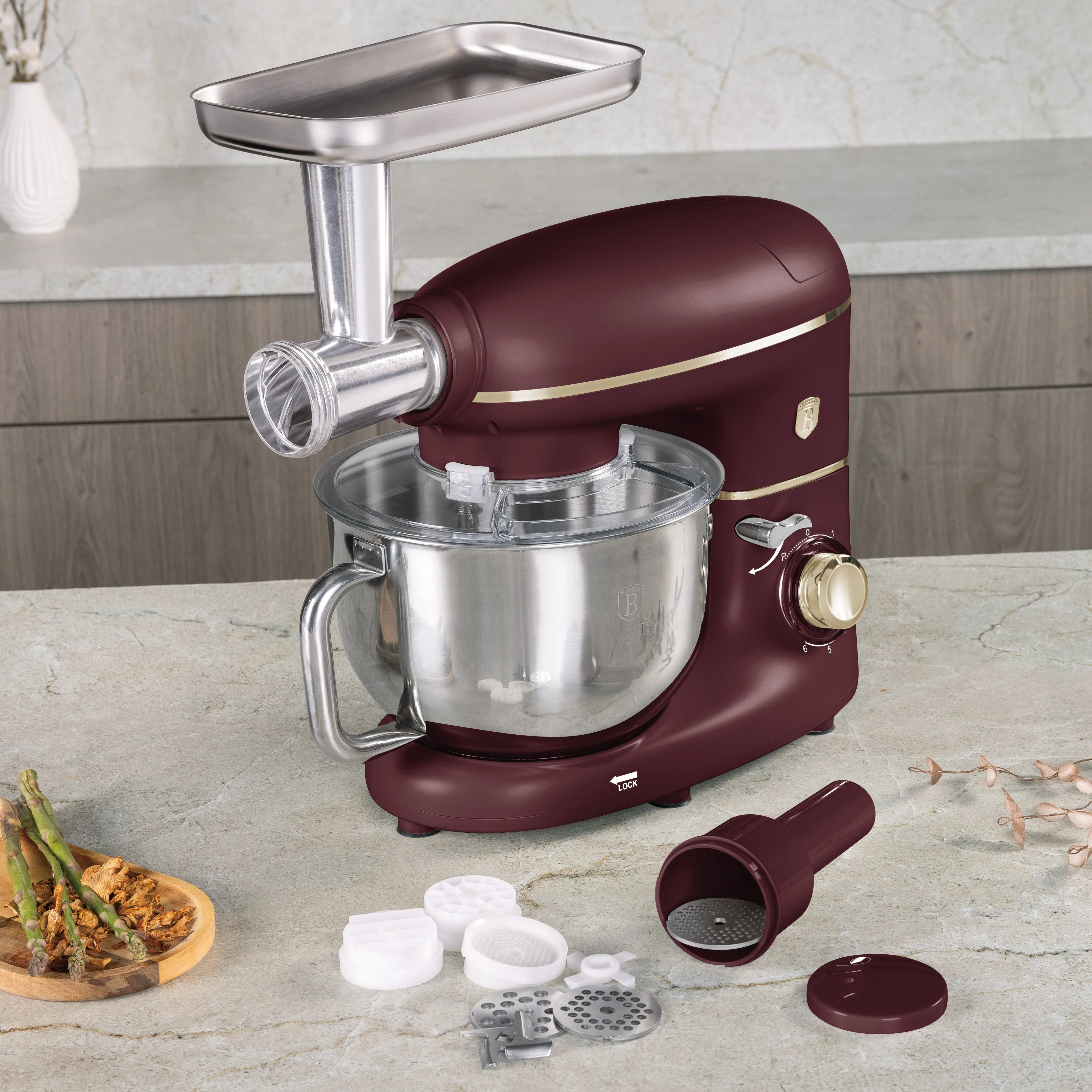Mixer Multifuncțional 4 în 1 cu Bol din Inox (5,5 L), Antracit — 3