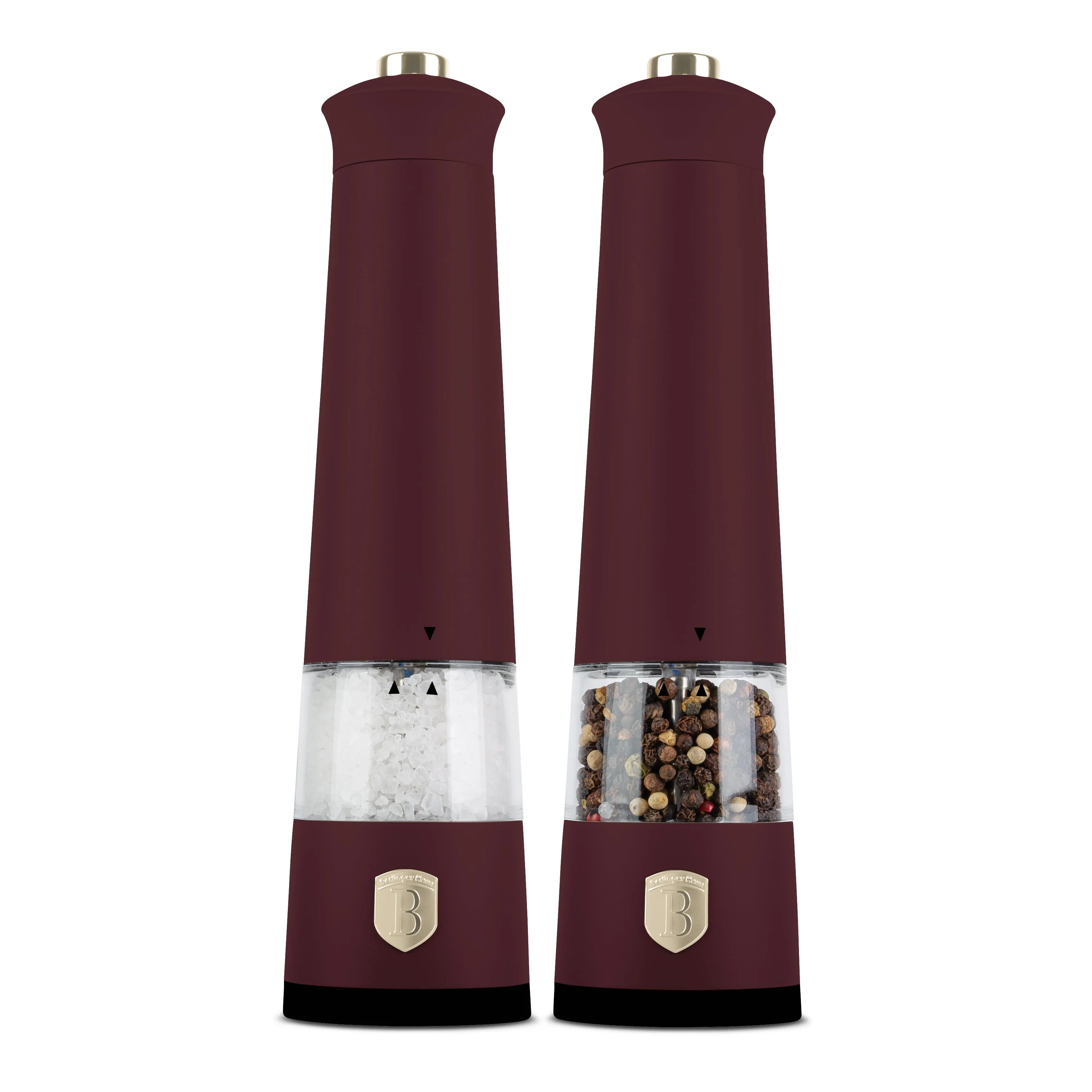 Set 2 Râșnițe Electrice pentru Sare și Piper, Bordeaux