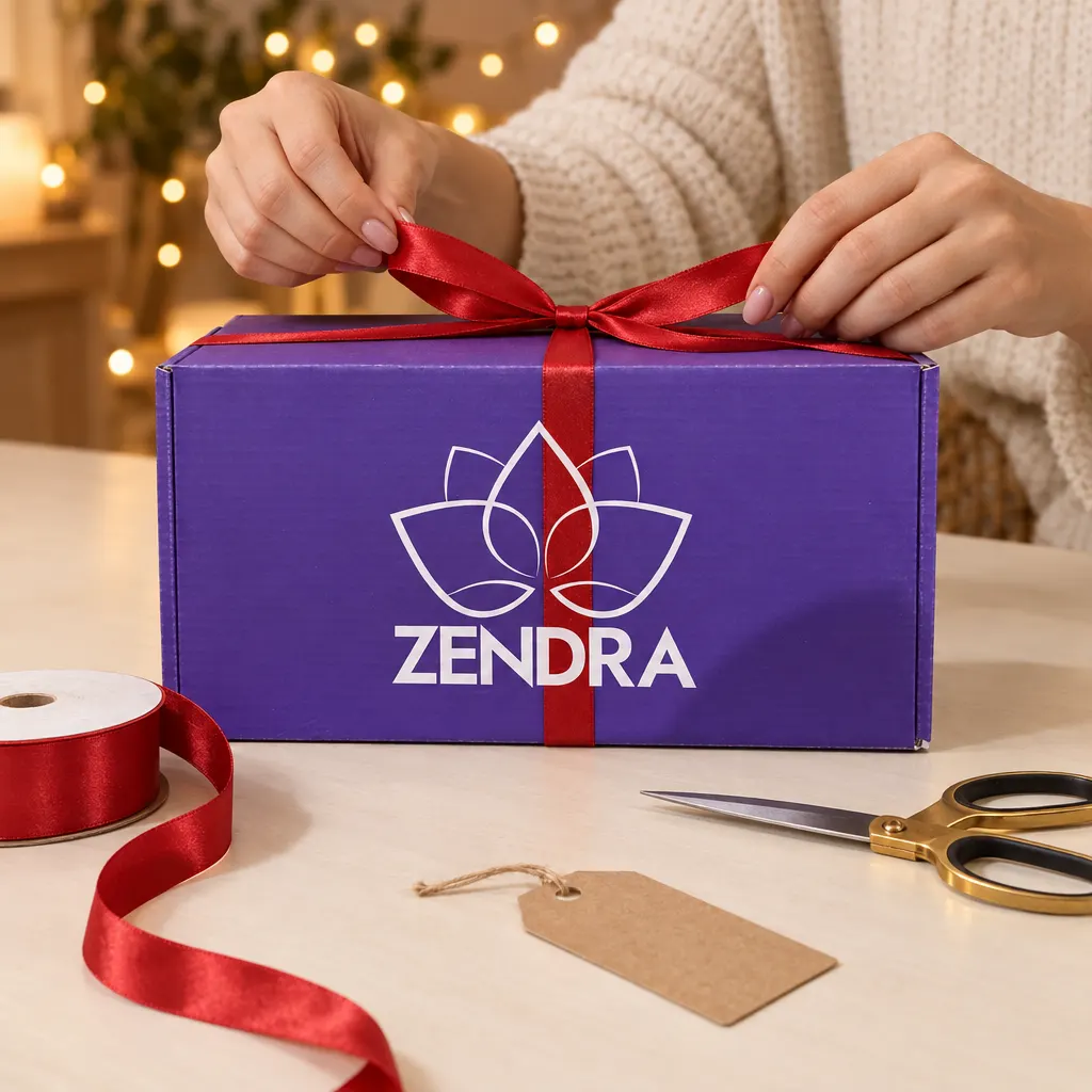 Cutia Zendra cu fundă roșie